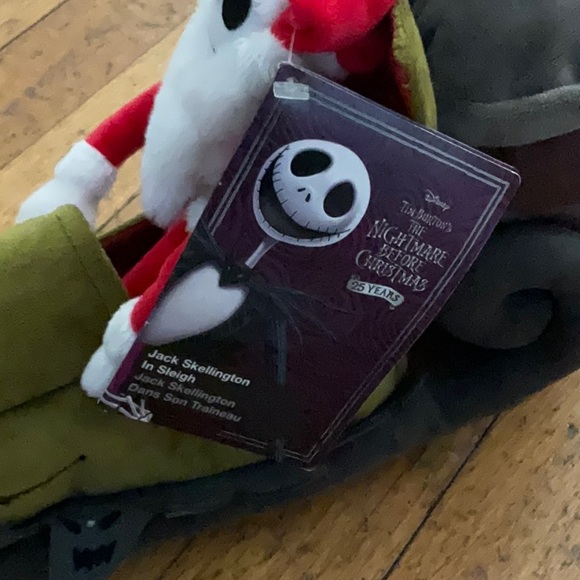 Nightmare Before Christmas Jack Skellington Sleigh Small Soft Toy - Picture 6 of 8
